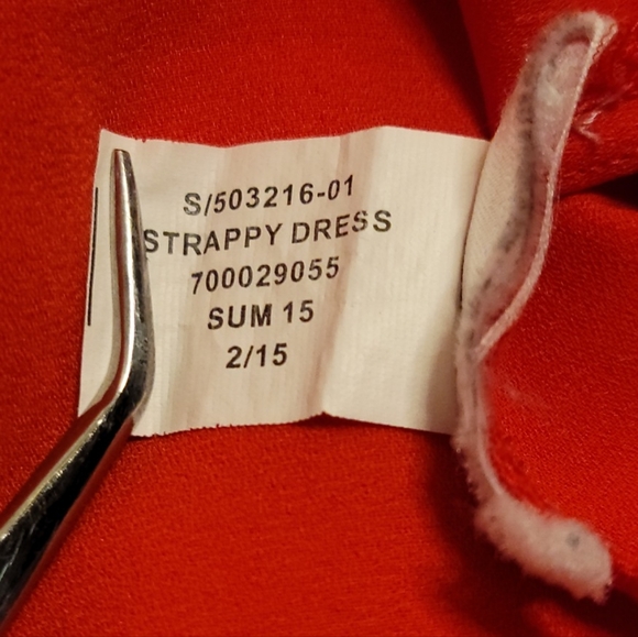 Banana Republic Womens Strappy Cutout Mini Dress V Neck Pockets Sz 4 Posted Red - Picture 16 of 16